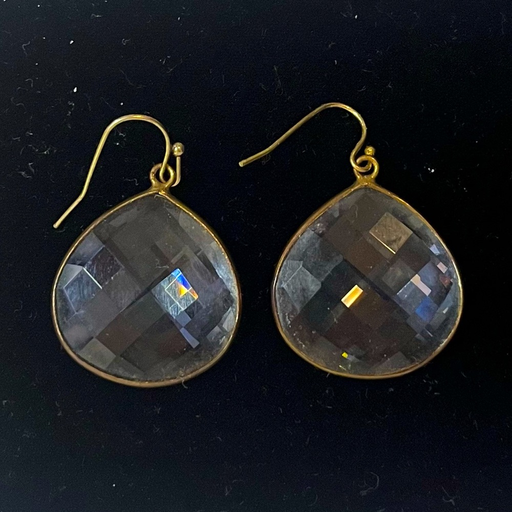 Anthropologie Crystal Teardrop Earrings!